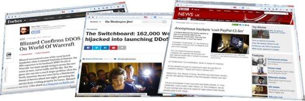 News website DDoS stories